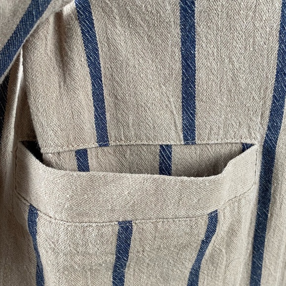 Simons Linen Blend Lined Jumpsuit With Adjustable Straps And Waist Sash | Small - Picture 8 of 14